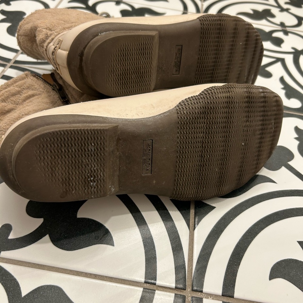 Sperry Taupe and Light Brown Women's Winter Rain Boots - Picture 6 of 6